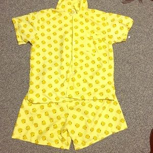 Chicken print summer pajamas
